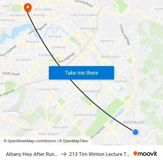 Albany Hwy After Rundle St to 213 Tim Winton Lecture Theatre map