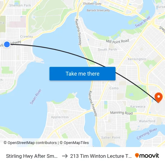 Stirling Hwy After Smyth Rd to 213 Tim Winton Lecture Theatre map