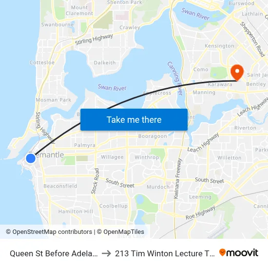 Queen St Before Adelaide St to 213 Tim Winton Lecture Theatre map