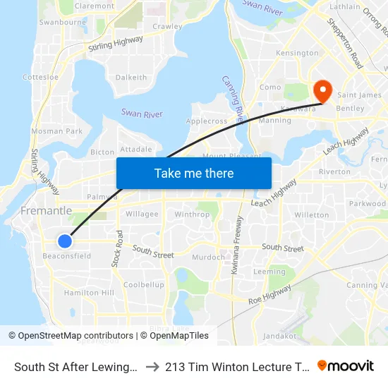 South St After Lewington St to 213 Tim Winton Lecture Theatre map