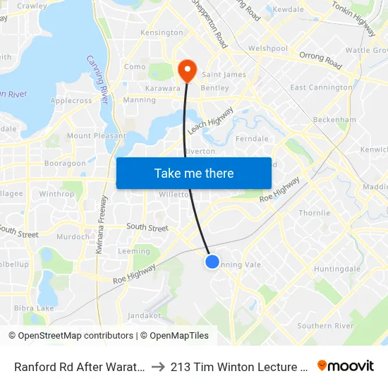 Ranford Rd After Waratah Bvd to 213 Tim Winton Lecture Theatre map