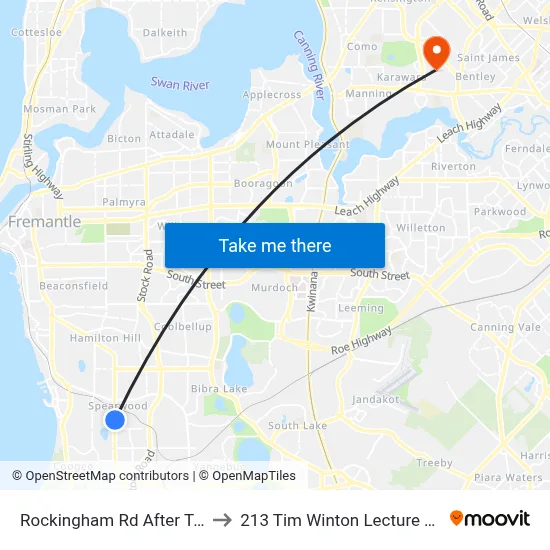 Rockingham Rd After Todd St to 213 Tim Winton Lecture Theatre map