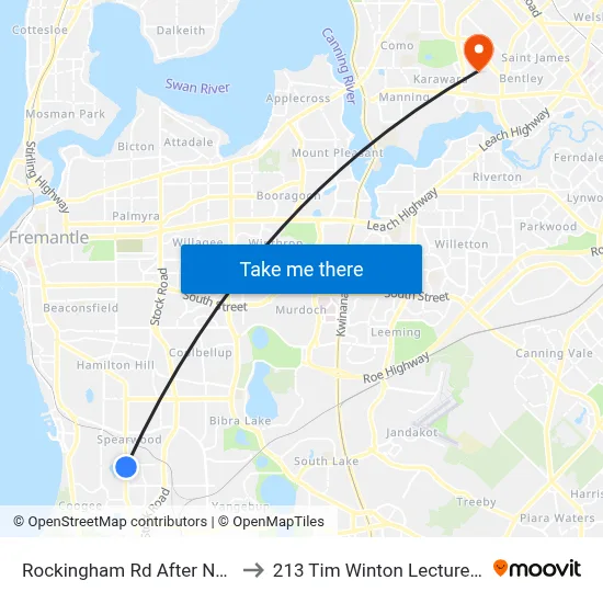 Rockingham Rd After Newton St to 213 Tim Winton Lecture Theatre map