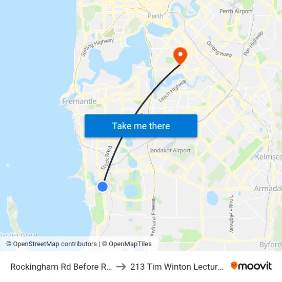 Rockingham Rd Before Russell Rd to 213 Tim Winton Lecture Theatre map