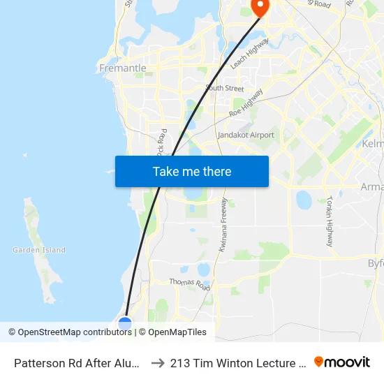 Patterson Rd After Alumina Rd to 213 Tim Winton Lecture Theatre map