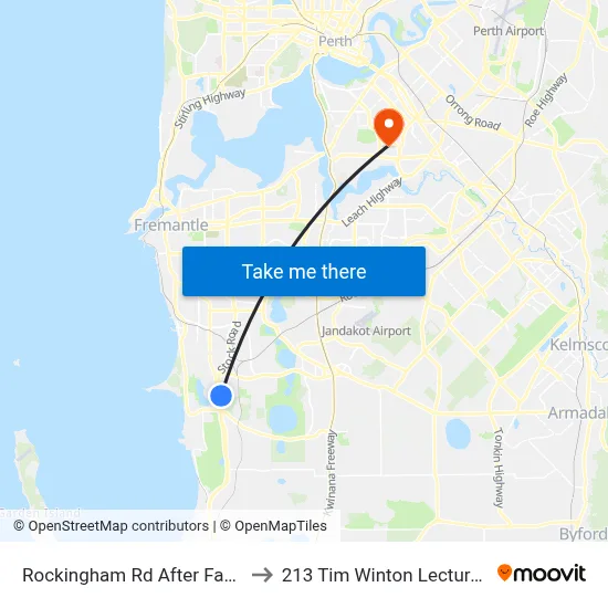 Rockingham Rd After Fanstone Av to 213 Tim Winton Lecture Theatre map
