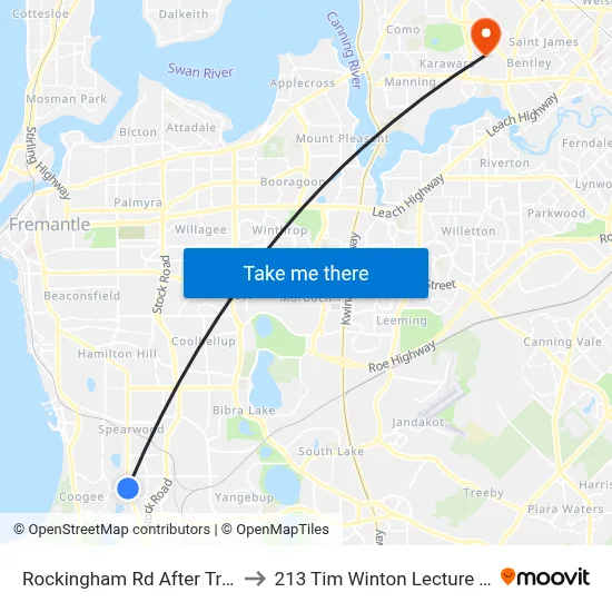 Rockingham Rd After Troode St to 213 Tim Winton Lecture Theatre map