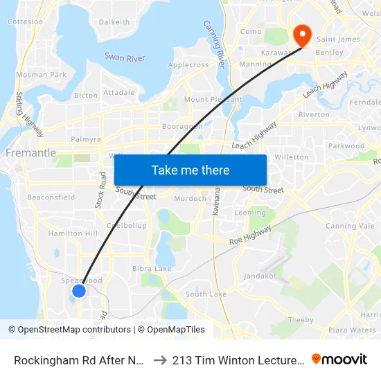Rockingham Rd After Newton St to 213 Tim Winton Lecture Theatre map