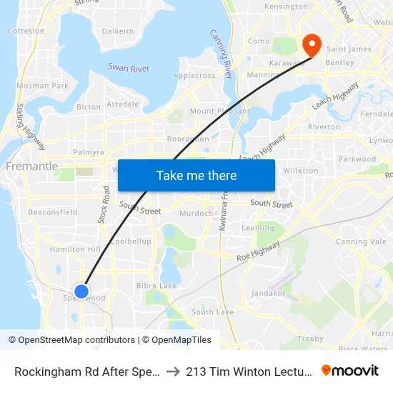Rockingham Rd After Spearwood Av to 213 Tim Winton Lecture Theatre map