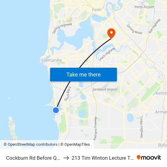 Cockburn Rd Before Qull Wy to 213 Tim Winton Lecture Theatre map