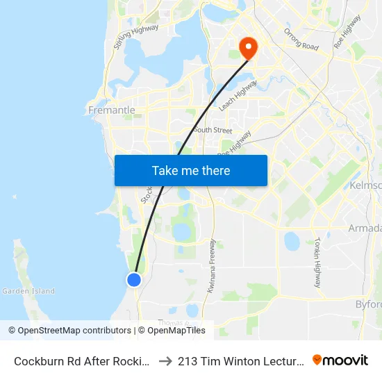 Cockburn Rd After Rockingham Rd to 213 Tim Winton Lecture Theatre map