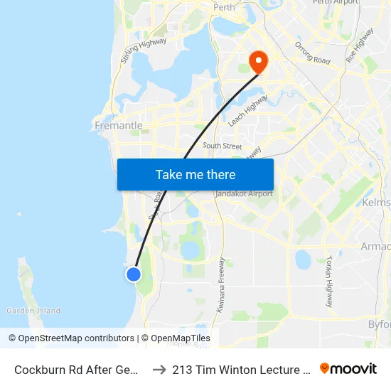 Cockburn Rd After Gemma Rd to 213 Tim Winton Lecture Theatre map