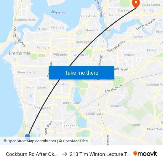 Cockburn Rd After Okane Ct to 213 Tim Winton Lecture Theatre map