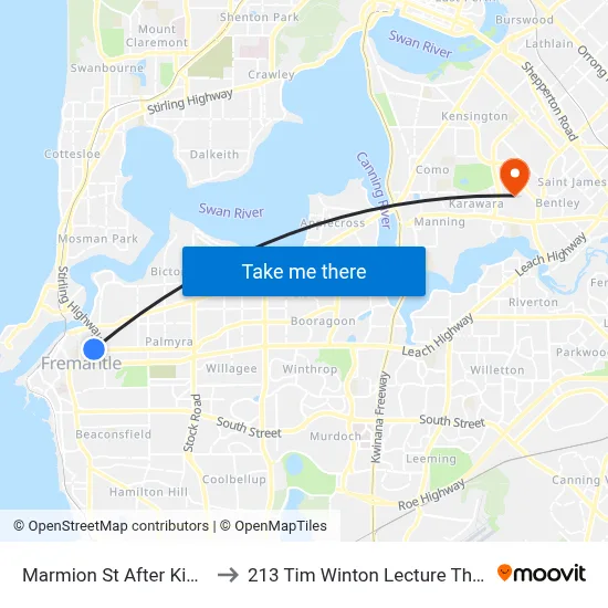 Marmion St After King St to 213 Tim Winton Lecture Theatre map