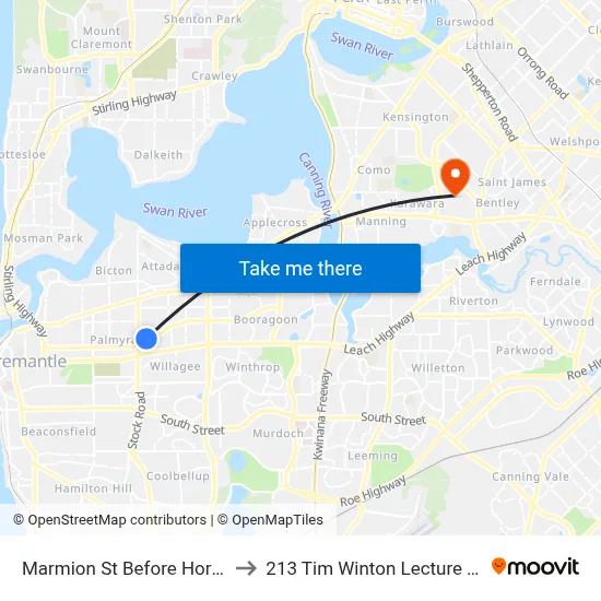 Marmion St Before Hornsby St to 213 Tim Winton Lecture Theatre map