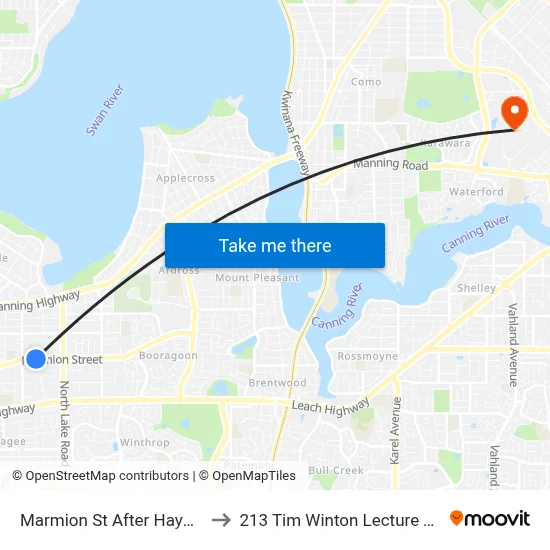 Marmion St After Hayward St to 213 Tim Winton Lecture Theatre map