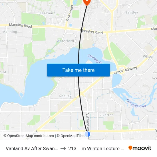 Vahland Av After Swanson St to 213 Tim Winton Lecture Theatre map