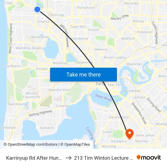 Karrinyup Rd After Huntriss Rd to 213 Tim Winton Lecture Theatre map