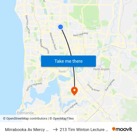 Mirrabooka Av Mercy College to 213 Tim Winton Lecture Theatre map