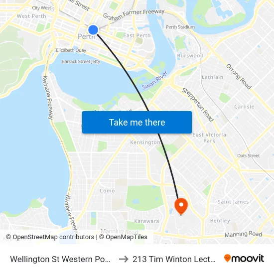 Wellington St Western Power Cat Id 68 to 213 Tim Winton Lecture Theatre map