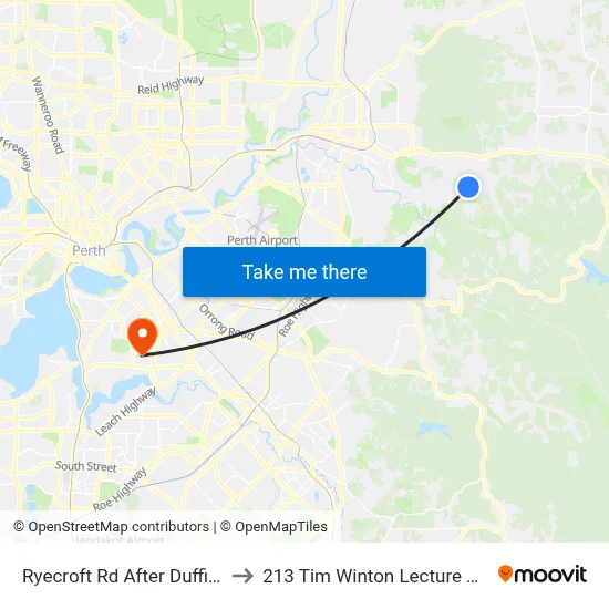 Ryecroft Rd After Duffield Rd to 213 Tim Winton Lecture Theatre map