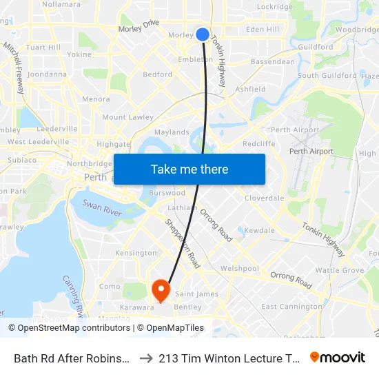 Bath Rd After Robinson Rd to 213 Tim Winton Lecture Theatre map