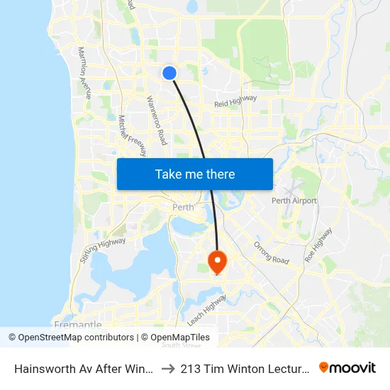 Hainsworth Av After Winterton Wy to 213 Tim Winton Lecture Theatre map
