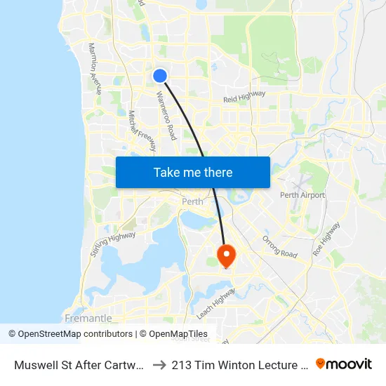 Muswell St After Cartwright Rd to 213 Tim Winton Lecture Theatre map