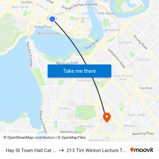 Hay St Town Hall Cat Id 85 to 213 Tim Winton Lecture Theatre map