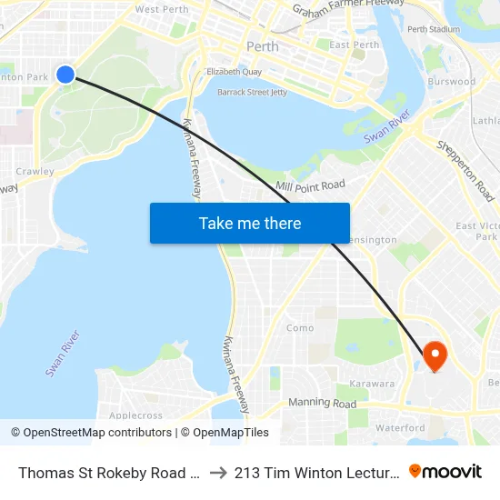 Thomas St Rokeby Road Cat Id 136 to 213 Tim Winton Lecture Theatre map