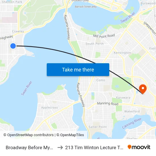 Broadway   Before Myers St to 213 Tim Winton Lecture Theatre map