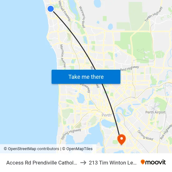 Access Rd Prendiville Catholic College Stand 3 to 213 Tim Winton Lecture Theatre map