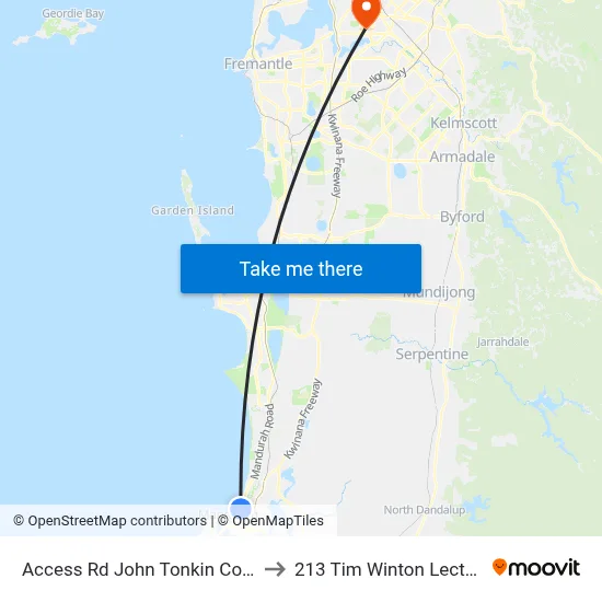 Access Rd John Tonkin College Stand 1 to 213 Tim Winton Lecture Theatre map