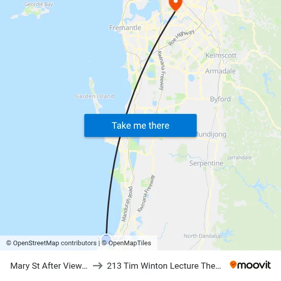 Mary St After View St to 213 Tim Winton Lecture Theatre map