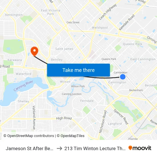 Jameson St After Bent St to 213 Tim Winton Lecture Theatre map