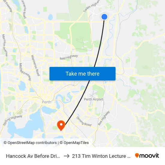 Hancock Av Before Drift Lane to 213 Tim Winton Lecture Theatre map