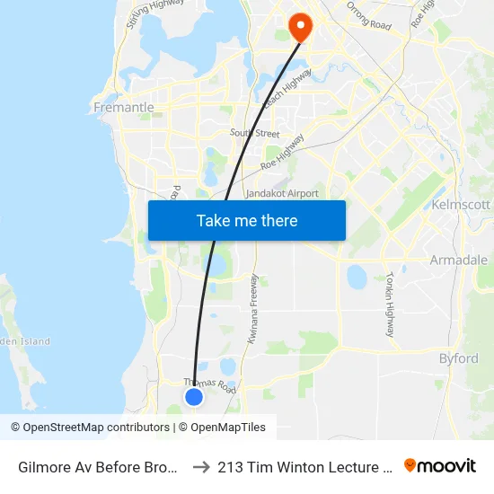 Gilmore Av Before Brownell Cr to 213 Tim Winton Lecture Theatre map