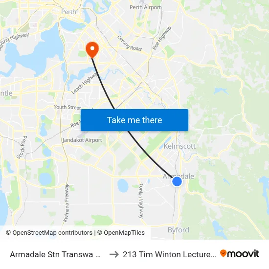 Armadale Stn Transwa Armadale to 213 Tim Winton Lecture Theatre map