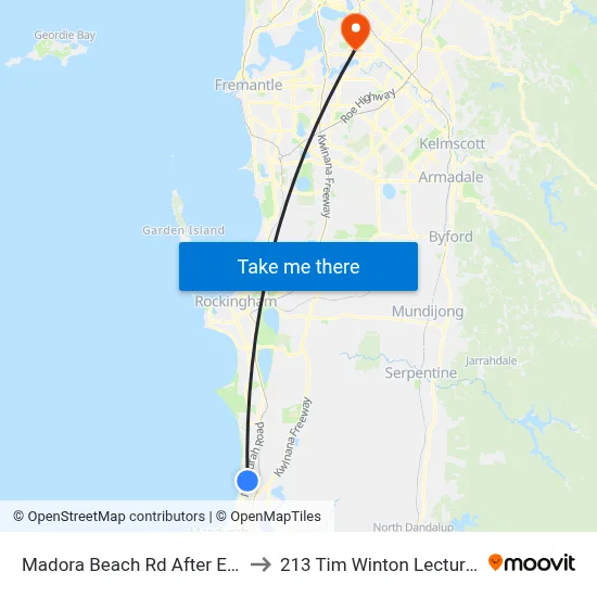 Madora Beach Rd After Eleanore Dr to 213 Tim Winton Lecture Theatre map
