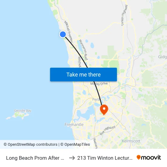 Long Beach Prom After Savona Gr to 213 Tim Winton Lecture Theatre map