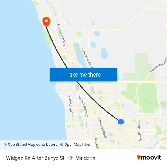 Widgee Rd After Bunya St to Mindarie map
