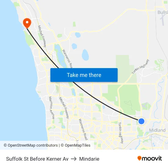 Suffolk St Before Kerner Av to Mindarie map