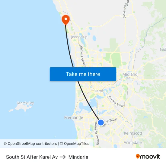South St After Karel Av to Mindarie map