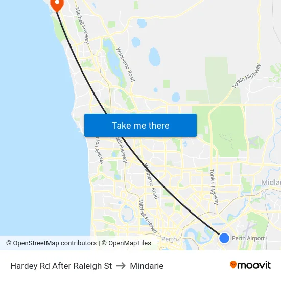 Hardey Rd After Raleigh St to Mindarie map