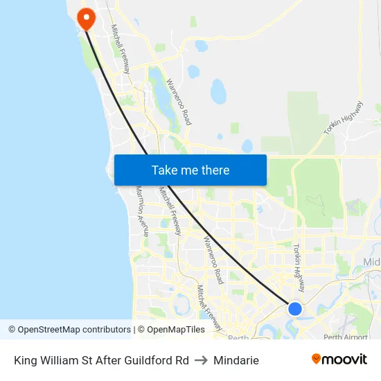King William St After Guildford Rd to Mindarie map