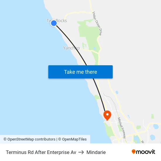 Terminus Rd After Enterprise Av to Mindarie map