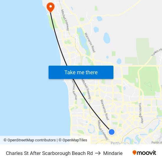 Charles St After Scarborough Beach Rd to Mindarie map