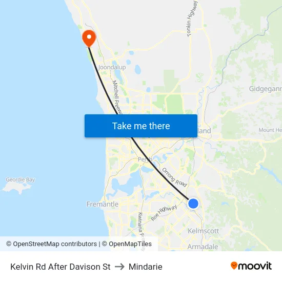 Kelvin Rd After Davison St to Mindarie map
