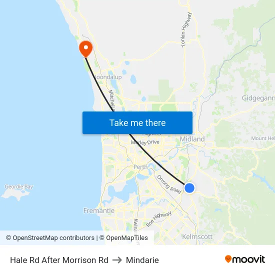 Hale Rd After Morrison Rd to Mindarie map