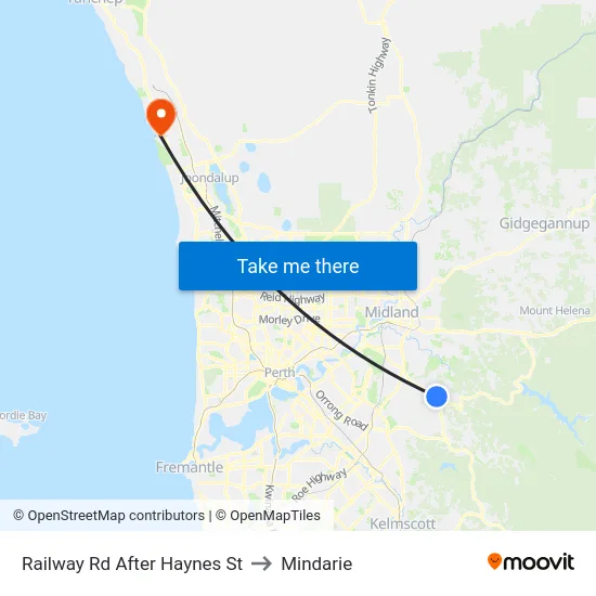 Railway Rd After Haynes St to Mindarie map